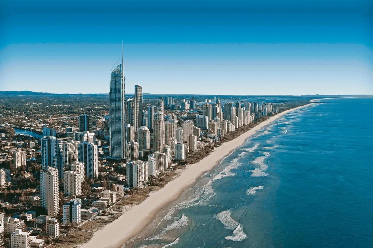 Gold Coast skyline of residential apartment towers Australian property investment market affected by 2026 negative gearing changes